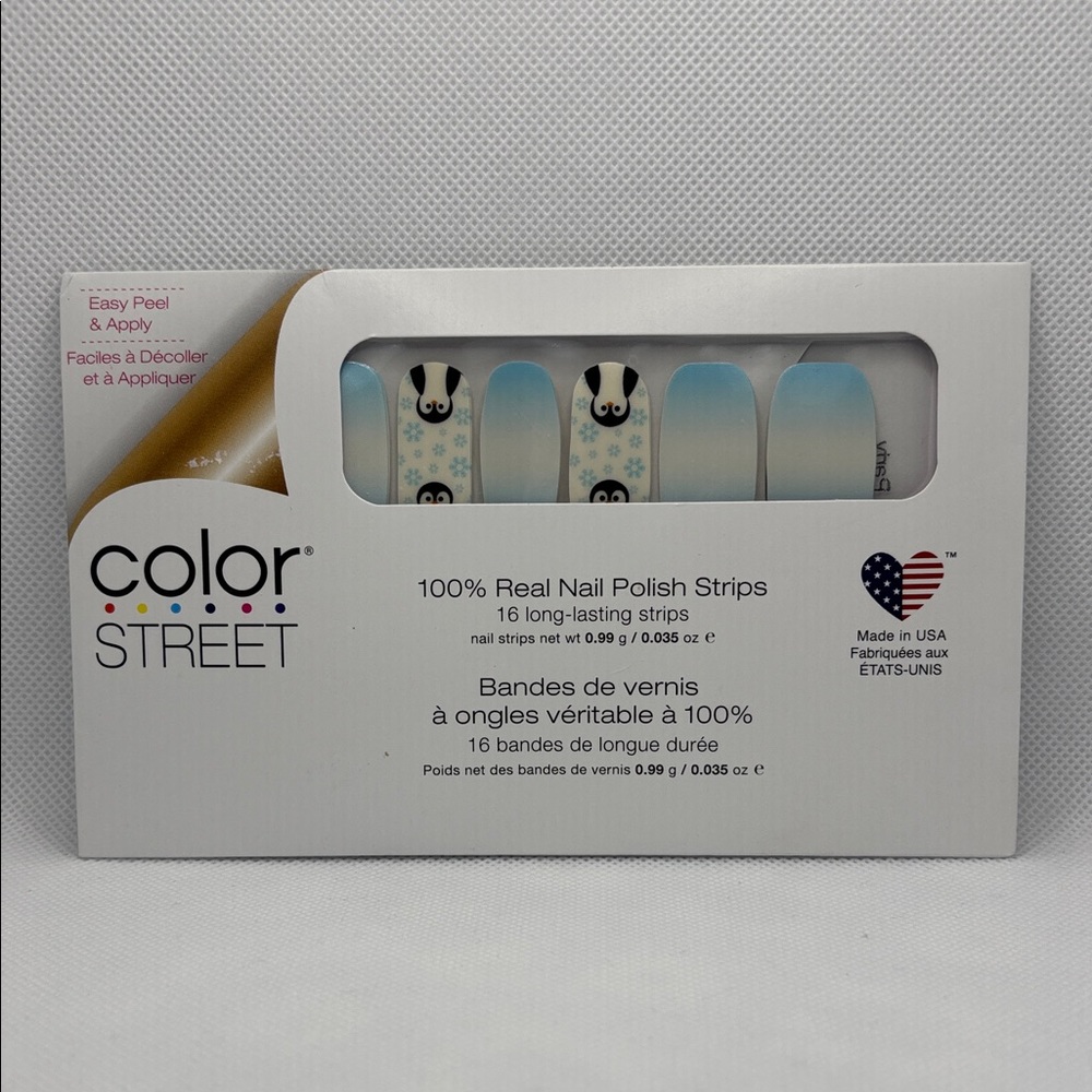 💅 3/$10 - Color Street Winter Wonderland Nail Strips - Penguin Party